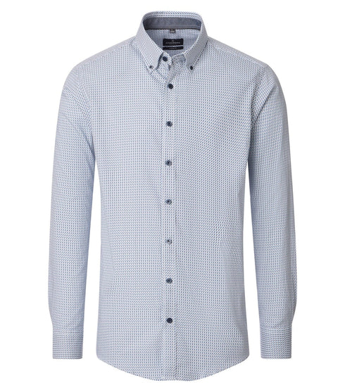 Casa Moda Printed B/D Casual Shirt Blue/Beige