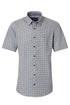 Casa Moda Printed S/S Casual Shirt Navy/Yellow