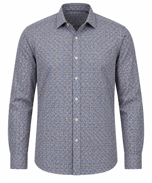 Casa Moda B/D Printed L/S Casual Shirt Blue/Orange