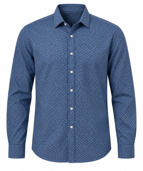 Casamoda Printed Shirt Blue
