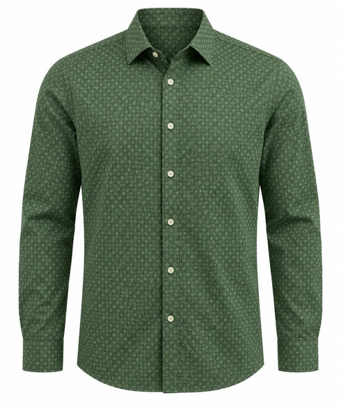 Casamoda Printed Shirt Green