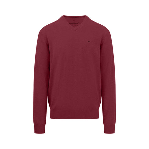 Fynch Hatton V/N Superfine Knitwear Wine