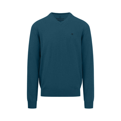 Fynch Hatton V/N Superfine Knitwear Teal