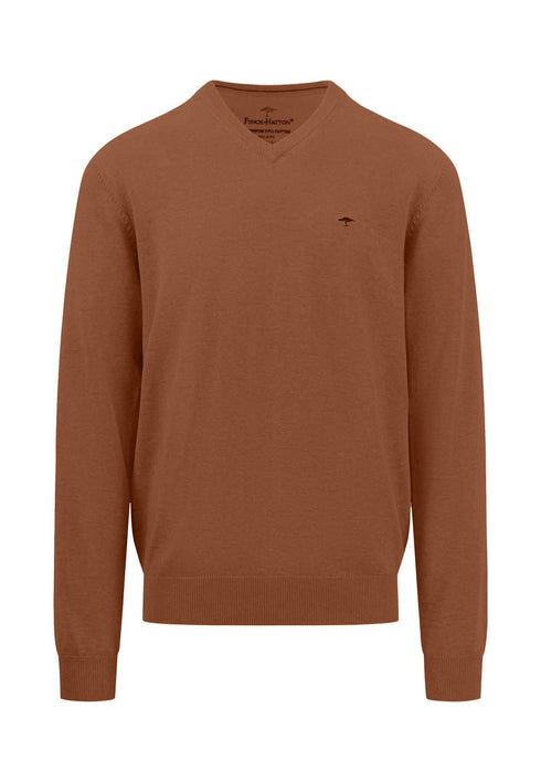 Fynch Hatton V/N Superfine Knitwear Rust