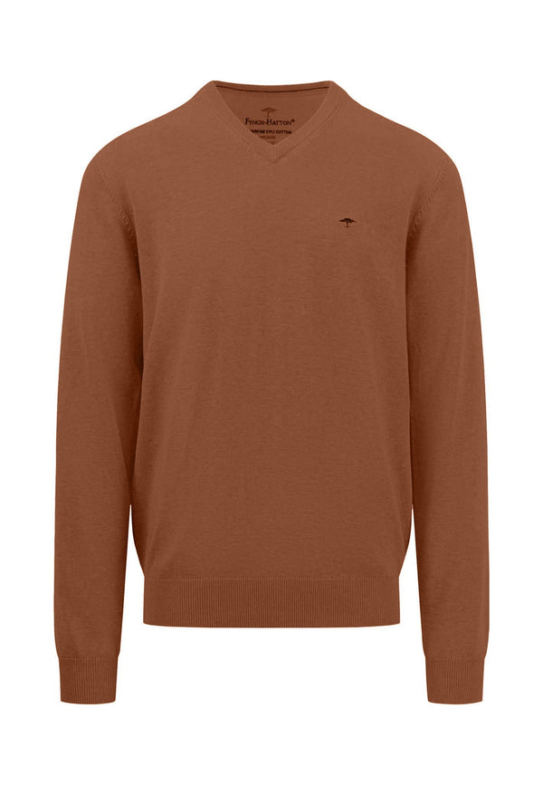 Fynch Hatton V/N Superfine Knitwear Rust
