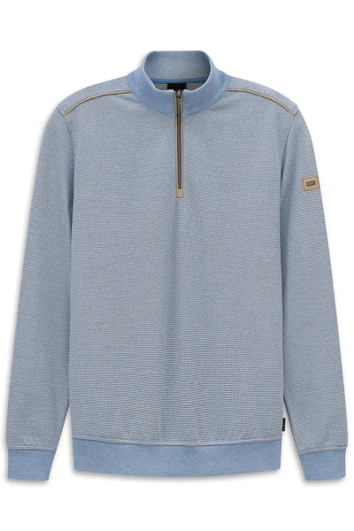 Bugatti 1/4 Zip Sweatshirt Blue/Beige