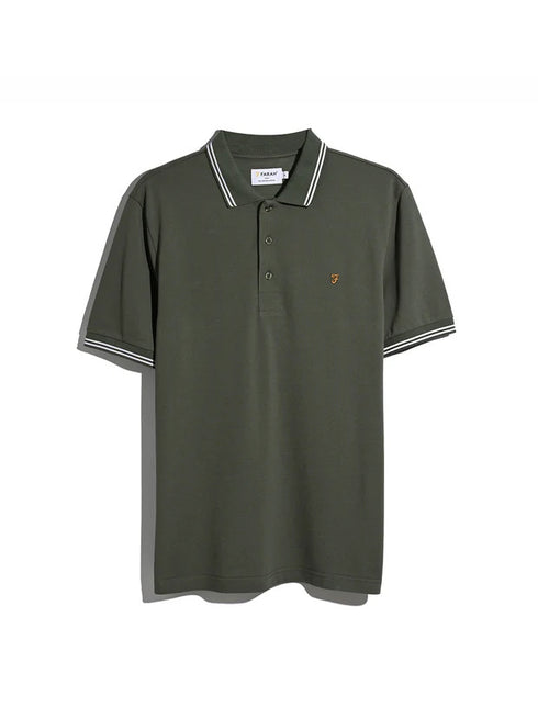 Farah Bowes Tipping Polo T.Shirt Rosemary