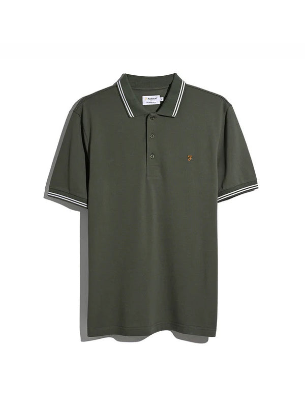 Farah Bowes Tipping Polo T.Shirt Rosemary
