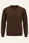 Fynch Hatton Superfine V-Neck Knitwear Brown