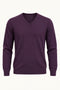Fynch Hatton Superfine V-Neck Knitwear Grape
