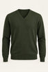 Fynch Hatton Superfine V-Neck Knitwear Moss