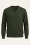 Fynch Hatton Superfine V-Neck Knitwear Moss