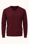 Fynch Hatton Superfine V-Neck Knitwear Wine