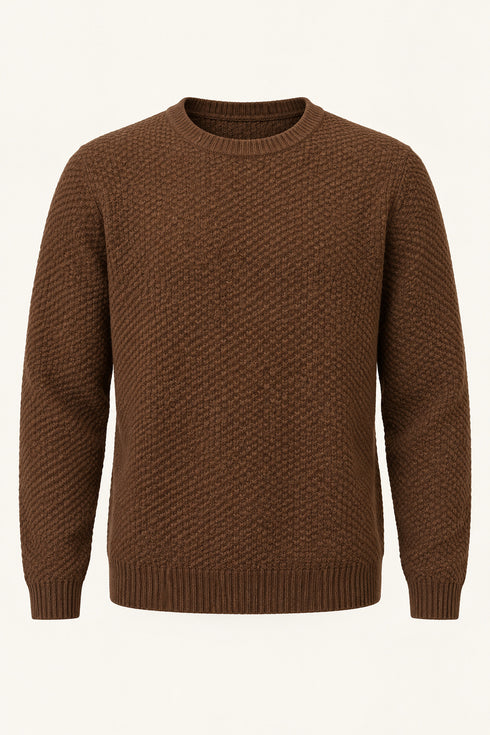 Fynch Hatton Structure C/N Knitwear Brown