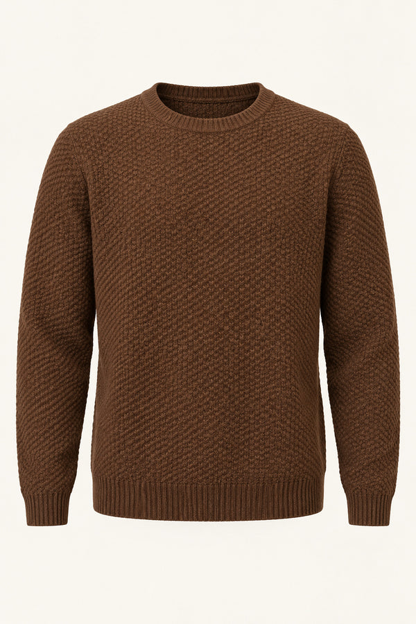 Fynch Hatton Structure C/N Knitwear Brown