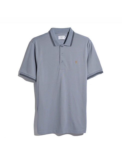 Farah Bowes Tipping Polo T.Shirt Ice Blue