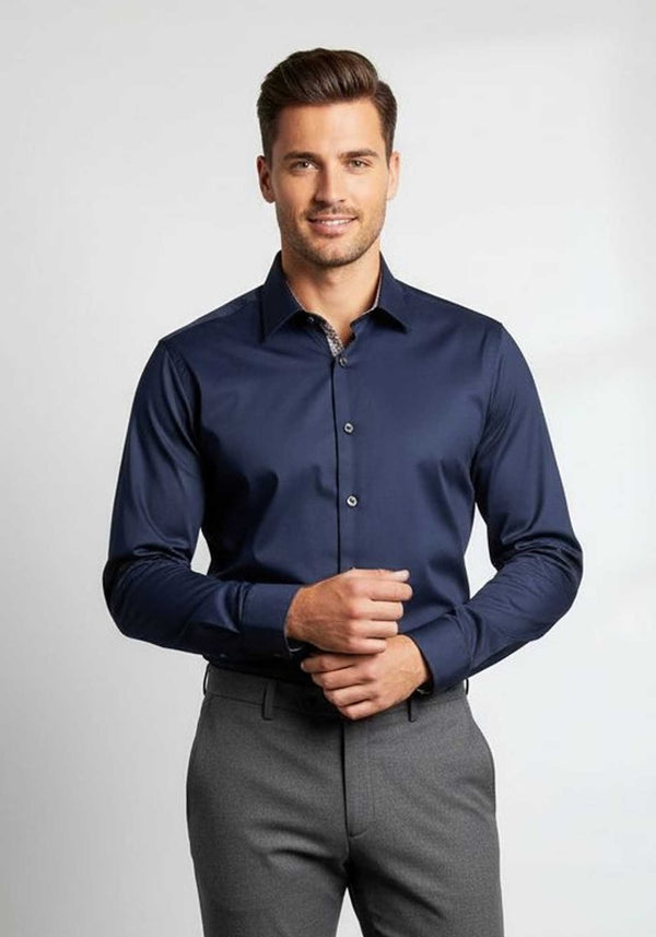 Bugatti B/D Casual L/S Shirt Navy