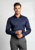 Bugatti B/D Casual L/S Shirt Navy