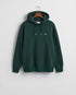 Gant Reg Shield Plain Hoodie Green