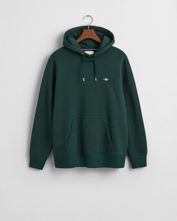 Gant Reg Shield Plain Hoodie Green