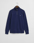 Gant Reg Shield Half Zip Sweat Top Pacific Blue