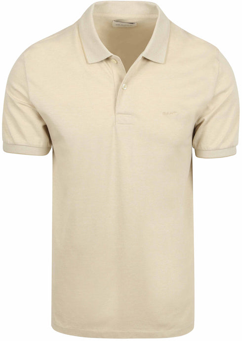 Gant 2 Tone Polo T-Shirt Beige