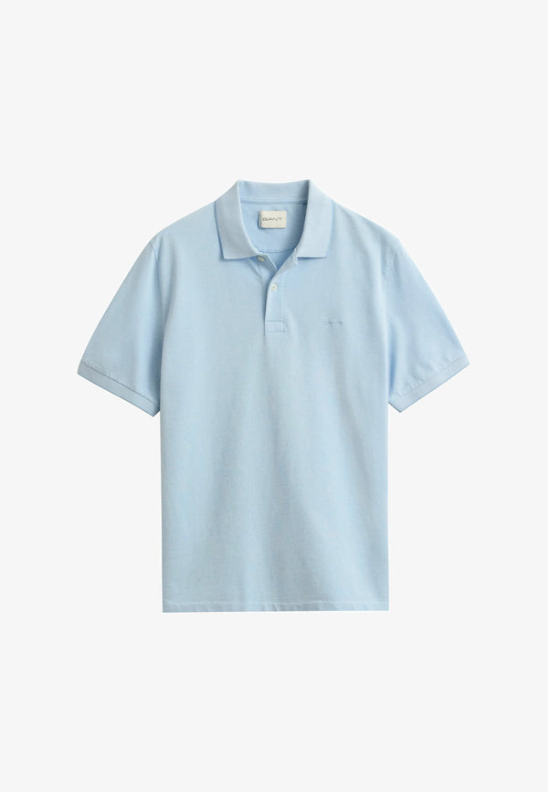 Gant 2 Tone Polo T-Shirt Sky