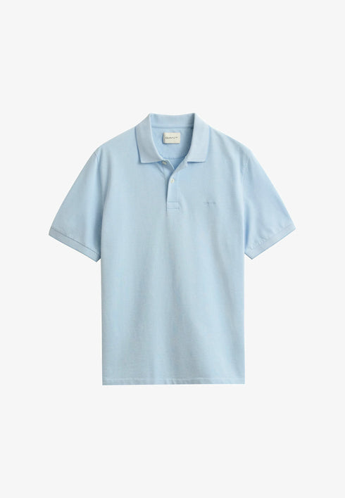 Gant 2 Tone Polo T-Shirt Sky