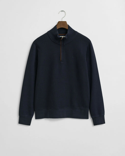 Gant Sacker Rib Half Zip Sweater Navy