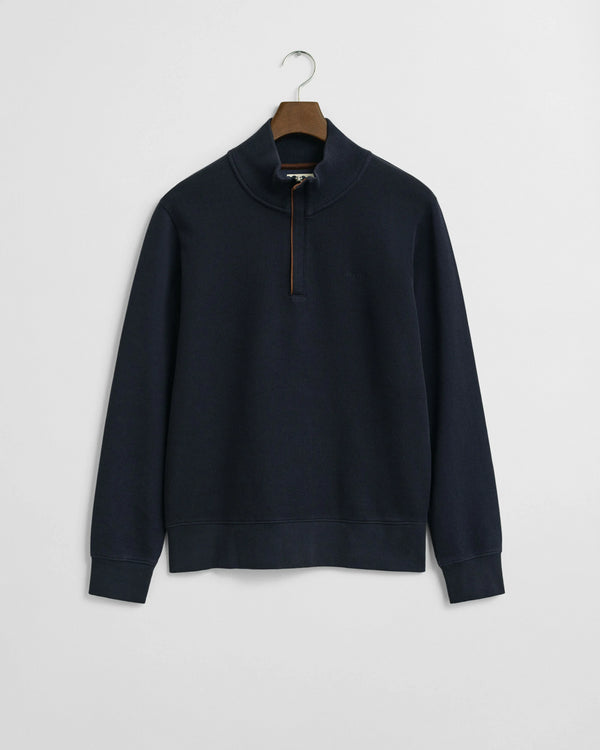 Gant Sacker Rib Half Zip Sweater Navy