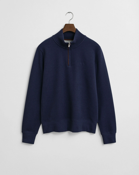 Gant Sacker Rib Half Zip Sweater Lavender