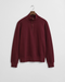Gant Sacker Rib Half Zip Sweater Wine