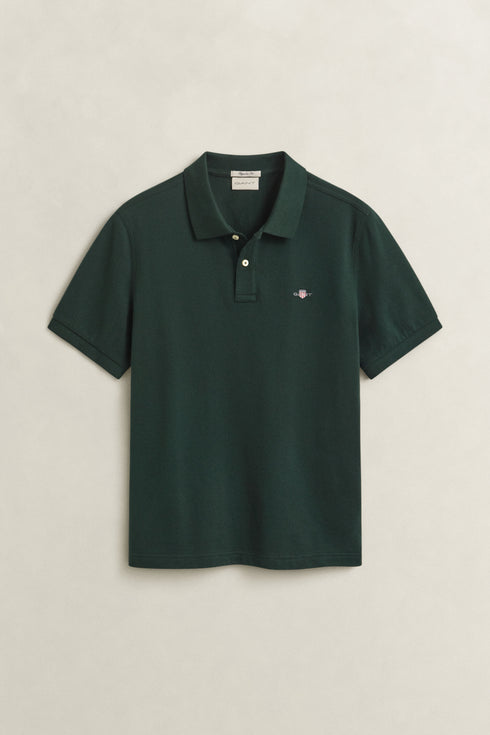 Gant Shield S/S Pique Polo Tee Shirt Green