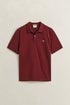 Gant Shield S/S Pique Polo Tee Shirt Wine