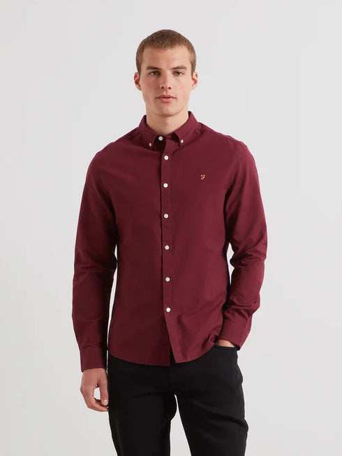Farah Brewer Ls Shirt Wine