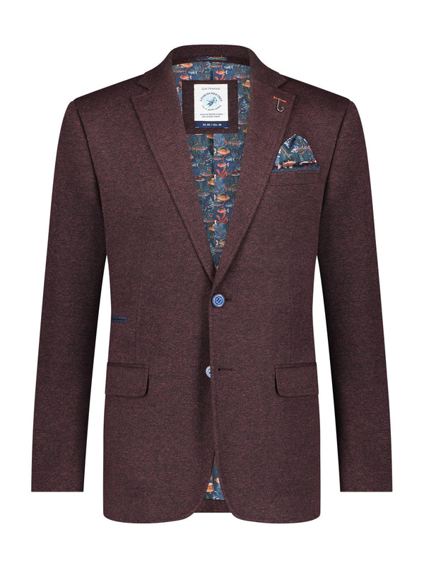 A Fish Named Fred Blazer Jacket Burgundy