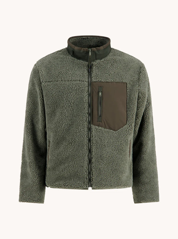 A Fish Named Fred Fleece Jacket Khaki