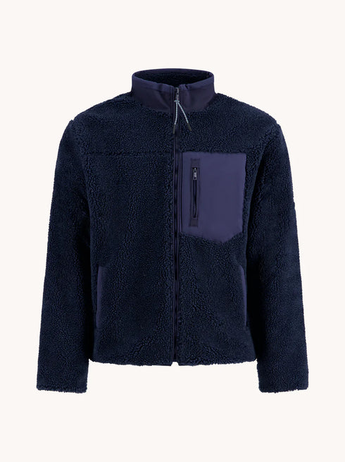 A Fish Named Fred Fleece Jacket Navy