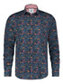 A Fish Named Fred Wild Flowers Shirt Navy