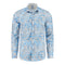 A Fish Named Fred Flower Lines Shirt Cobalt