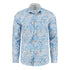 A Fish Named Fred Flower Lines Shirt Cobalt