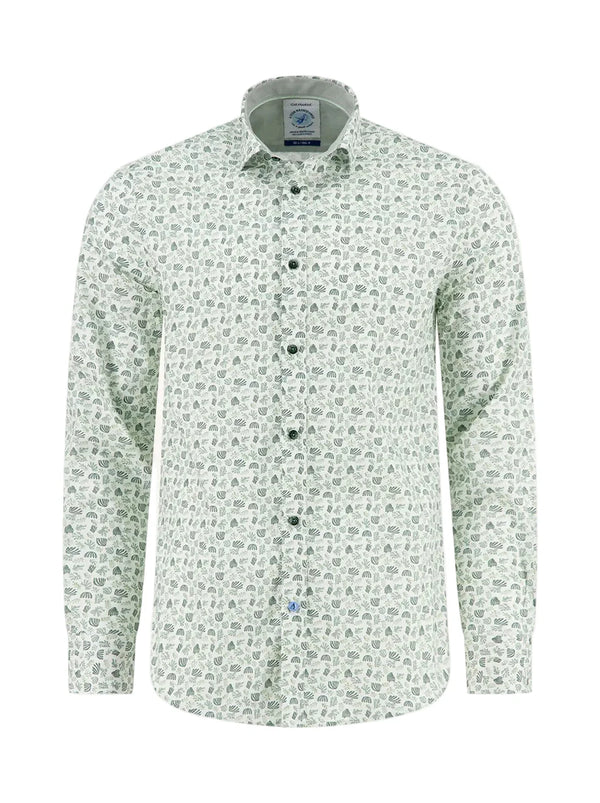 A Fish Named Fred Printed Shirt Turquoise