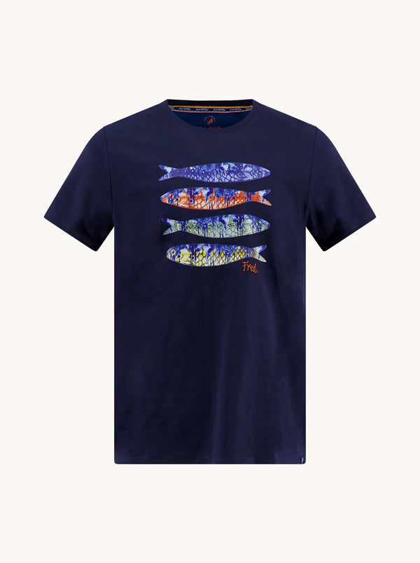 A Fish Named Fred Tee Navy