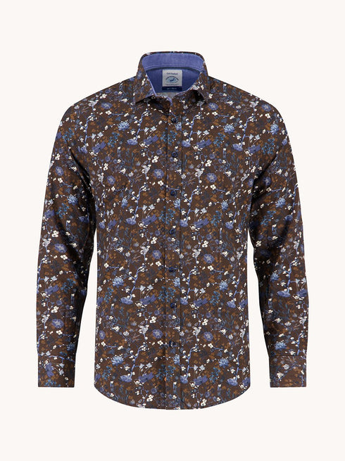 A Fish Named Fred Printed Shirt Orange