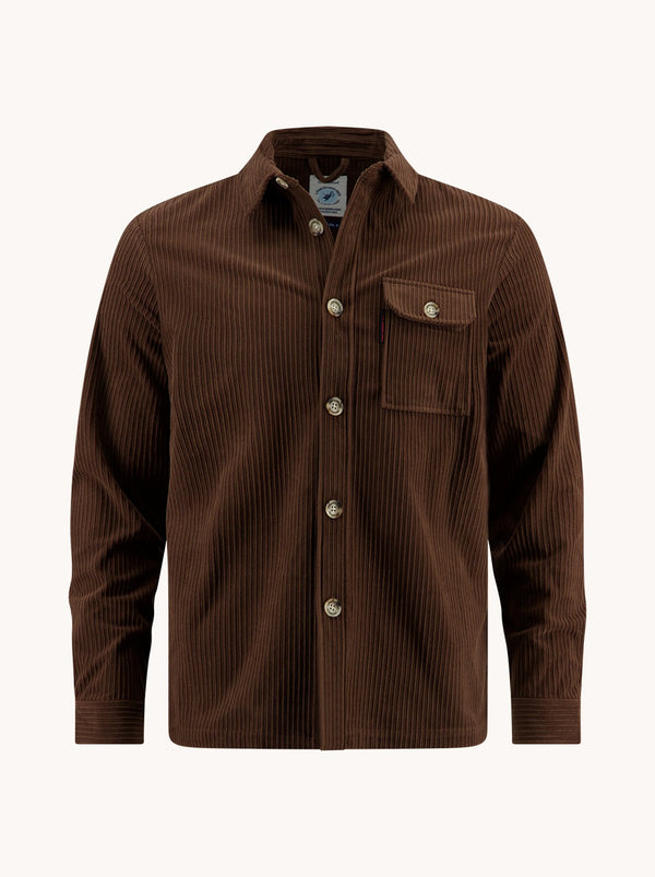 A Fish Named Fred Tokyo Rib Overshirt Brown