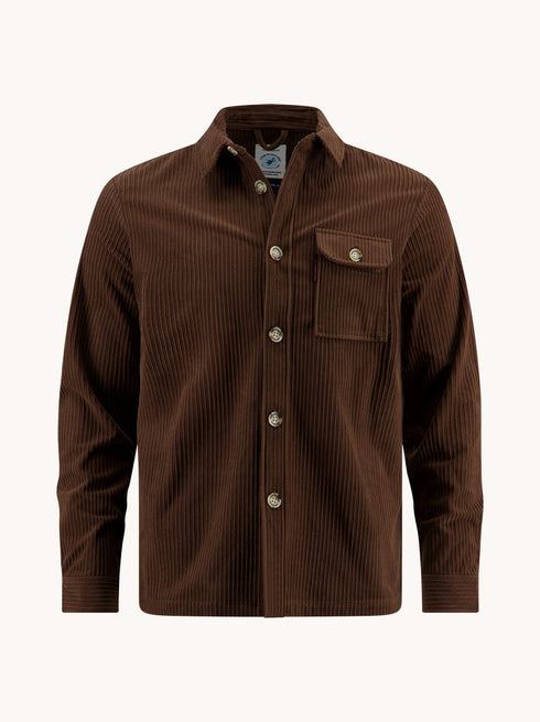 A Fish Named Fred Tokyo Rib Overshirt Brown