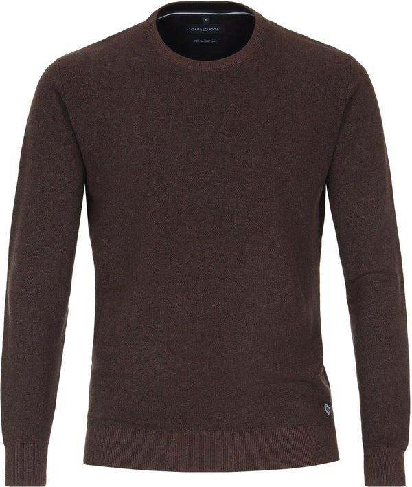 Casa Moda Crew Neck Knitwear Brown