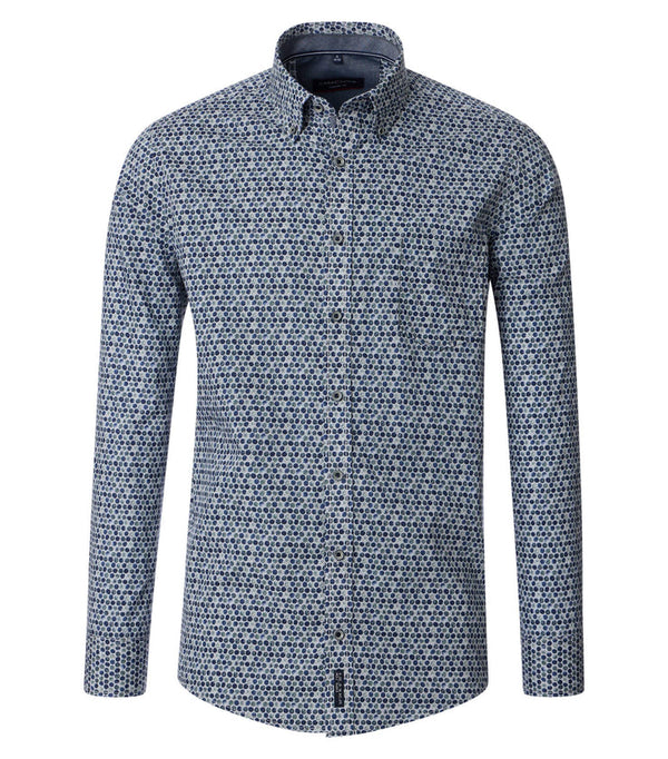 Casa Moda Printed Shirt Blue
