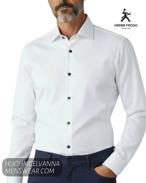 Herbie Frogg Modern Fit Shirt White