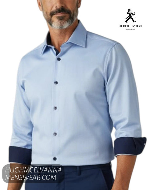 Herbie Frogg Modern Fit Shirt Blue